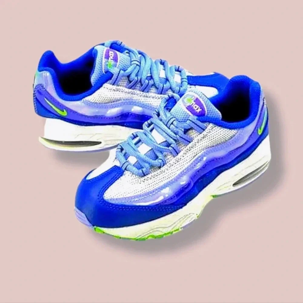 Nike Air Max 95 Le Purple-Silver-White (Gs) size (6Y; 7.5-W)